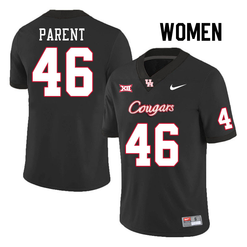 Women #46 Pierson Parent Houston Cougars College Football Jerseys Stitched-Black